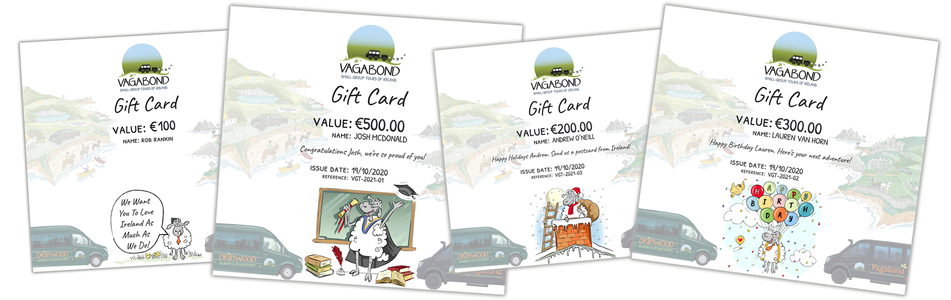 Vagabond Tours of Ireland Gift Cards